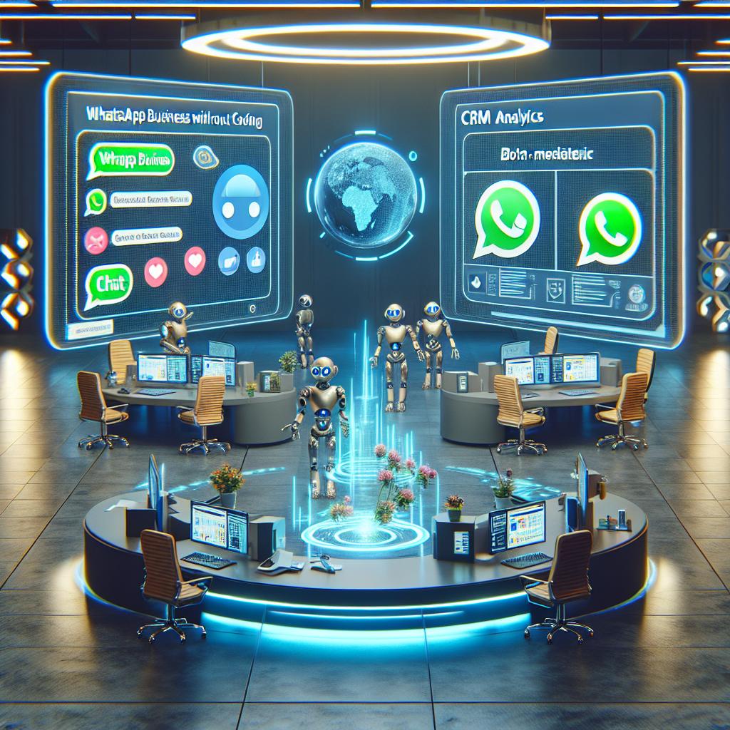 Bots que integran WhatsApp Business con CRM sin codificar.